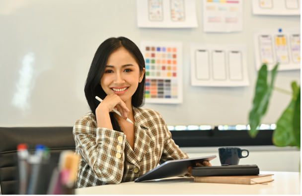 Professional NetSuite consultant in Birmingham collaborating with business team in modern office